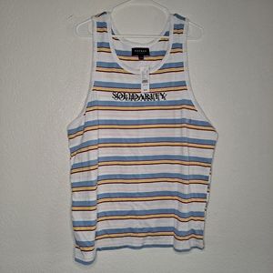NEW Pacsun Mens Solidarity Tank Top Shirt White Blue Pink Yellow Small Med Large